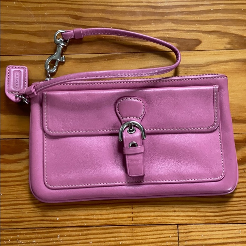 Coach leather wristlet